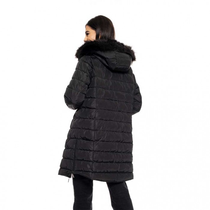 BISTON WOMAN LONG JACKET BLACK