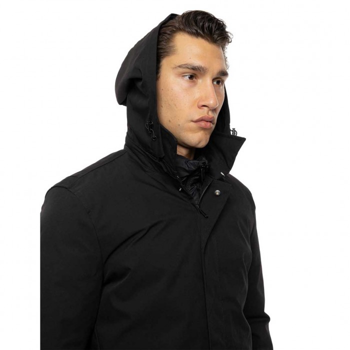 BISTON MAN LONG JACKET BLACK