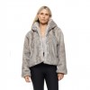 BISTON WOMAN FAUX JACKET GREY BISTON WOMAN FAUX JACKET GREY