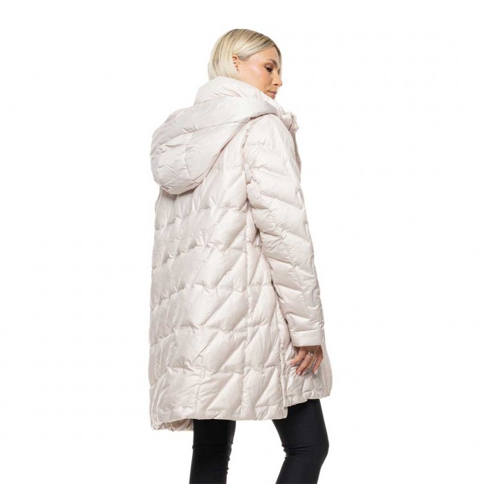 BISTON WOMAN LONG JACKET ECRU