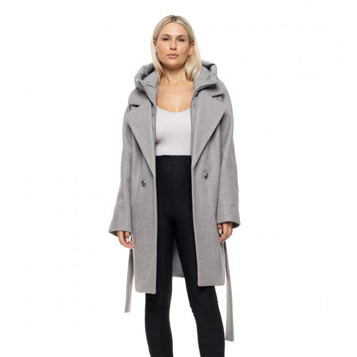 BISTON WOMAN COAT LIGHT GREY