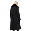BISTON WOMAN LONG COAT SUET BLACK