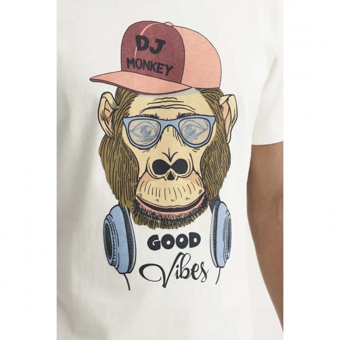 BLEND MAN T SHIRT MONKEY WHITE