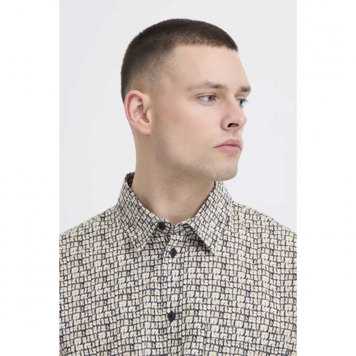 BLEND MAN SHORT SLEEVE SHIRT BLACK/WHITE