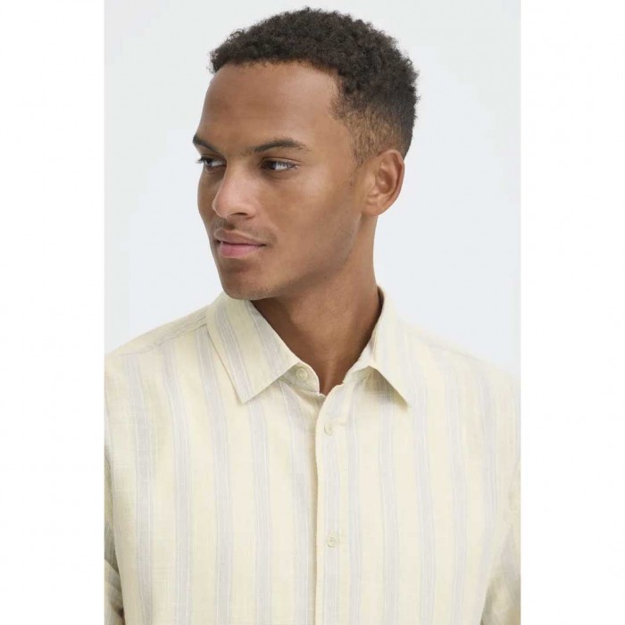 BLEND MAN STRIPE SHIRT BEIGE/CIEL