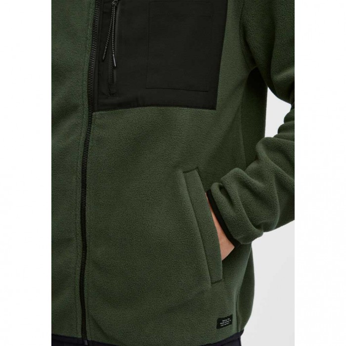 BLEND MAN FLEECE ZIP GREEN