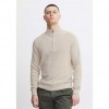 BLEND BHCODFORD HALFZIP KNIT NOOS BEIGE