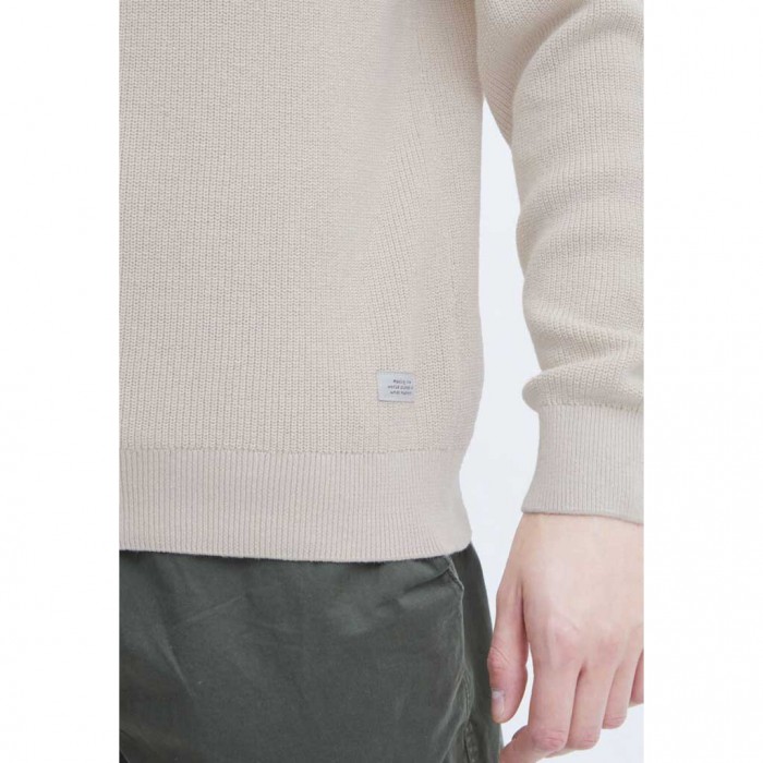 BLEND BHCODFORD HALFZIP KNIT NOOS BEIGE