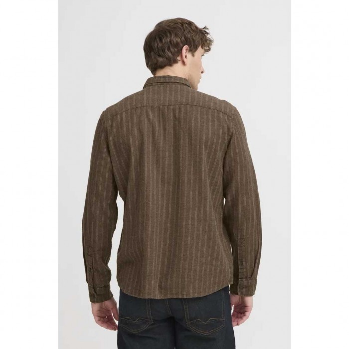 BLEND MAN STRIPE SHIRT BROWN