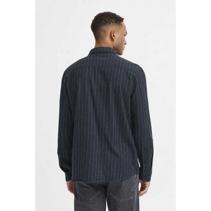 BLEND MAN STRIPE SHIRT BLUE