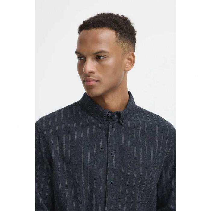 BLEND MAN STRIPE SHIRT BLUE