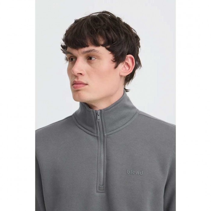 BLEND MAN ZIP HOOD GRAY