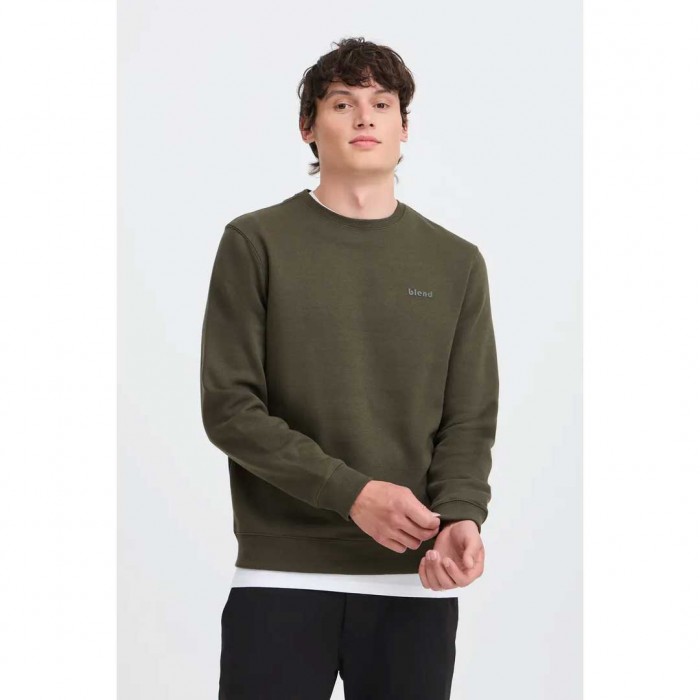 BLEND MAN SWEATSHIRT LOGO GREEN