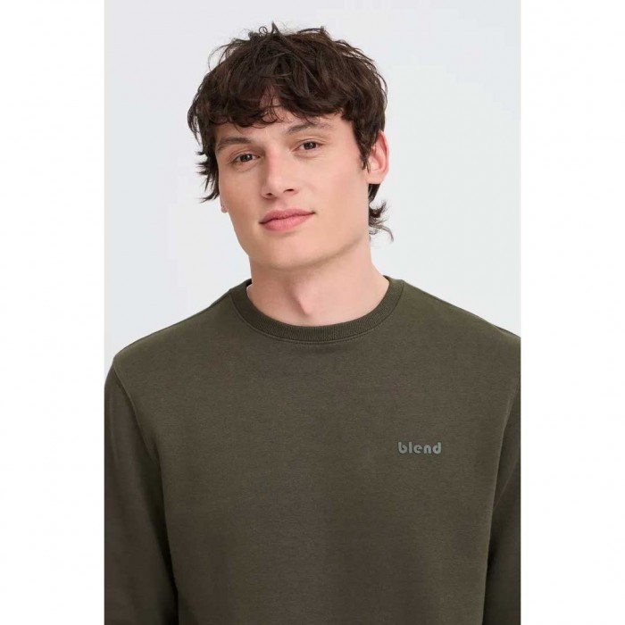 BLEND MAN SWEATSHIRT LOGO GREEN
