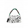 DESIGUAL Midsize floral crossbody bag WHITE/BLACK