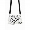 DESIGUAL Midsize floral crossbody bag WHITE/BLACK