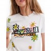 Desigual Women's flocked T-shirt WHITE