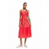 DESIGUAL Long patchwork strappy dress ORANGE