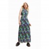 DESIGUAL Women's natural cut-out long dress BLUE