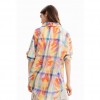 DESIGUAL Oversize tie-dye plaid shirt COLORFUL