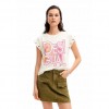 DESIGUAL Logo patch T-shirt WHITE