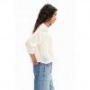 DESIGUAL Embroidered fringing blouse WHITE