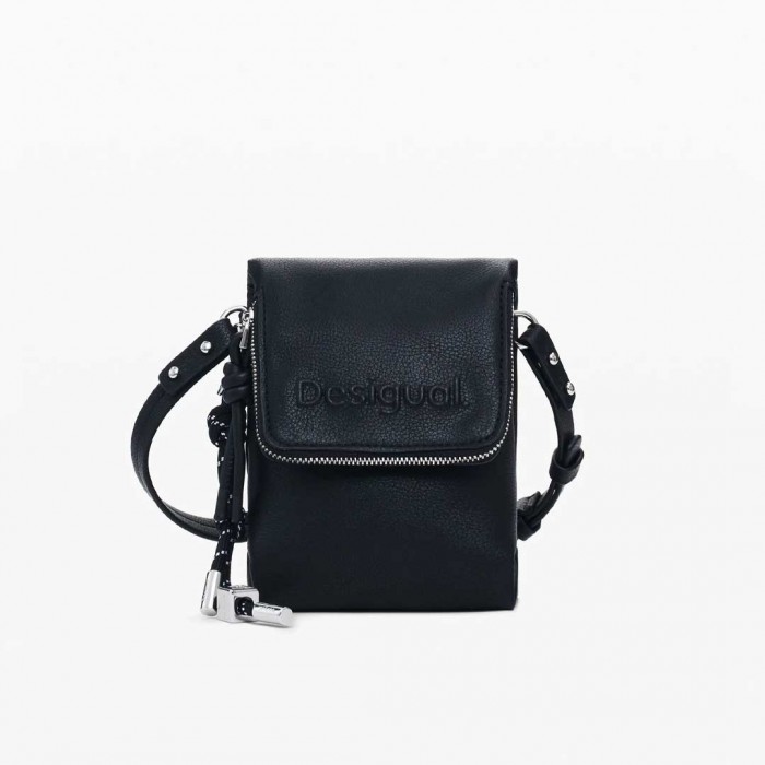 DESIGUAL WOMAN SMALL PHONE BAG BLACK