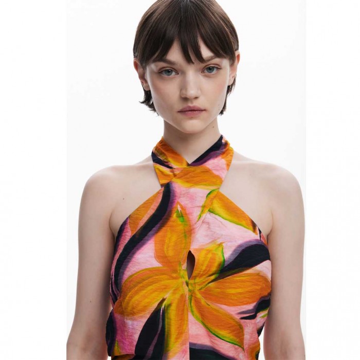 DESIGUAL WOMAN TOP PINK/BLACK