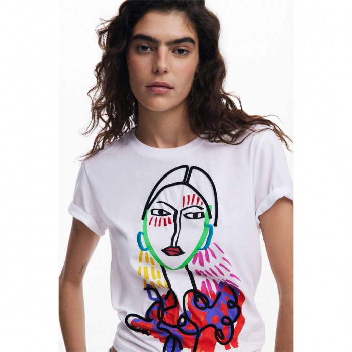 DESIGUAL WOMAN T SHIRT WHITE 1