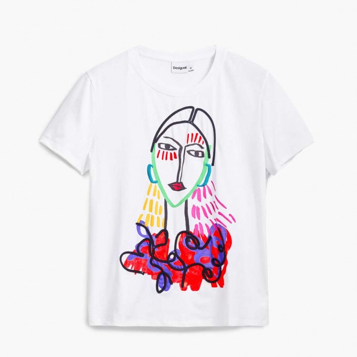 DESIGUAL WOMAN T SHIRT WHITE 1