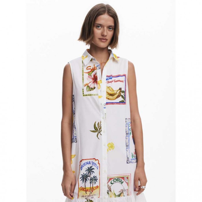DESIGUAL WOMAN MAXI DRESS WHITE