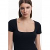 DESIGUAL WOMAN MIDI DRESS BLACK DESIGUAL WOMAN MIDI DRESS BLACK