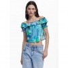DESIGUAL WOMAN T SHIRT BLUE DESIGUAL WOMAN T SHIRT BLUE