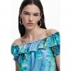 DESIGUAL WOMAN T SHIRT BLUE DESIGUAL WOMAN T SHIRT BLUE