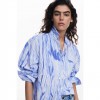 DESIGUAL WOMAN SHIRT WHITE/BLUE DESIGUAL WOMAN SHIRT WHITE/BLUE
