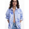 DESIGUAL WOMAN SHIRT WHITE/BLUE DESIGUAL WOMAN SHIRT WHITE/BLUE
