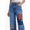 DESIGUAL WOMAN WIDE LEG JEAN BLUE DESIGUAL WOMAN WIDE LEG JEAN BLUE