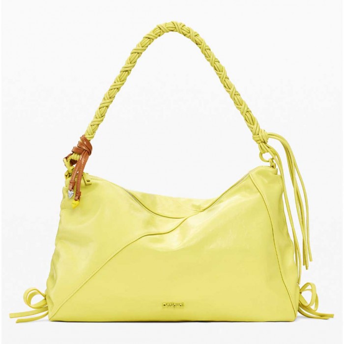 DESIGUAL Large shiny bow bag YELLOW