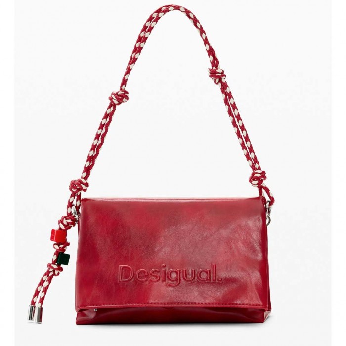 DESIGUAL WOMAN HALF LOGO BAG RED