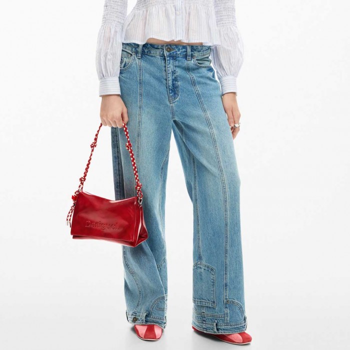 DESIGUAL WOMAN HALF LOGO BAG RED DESIGUAL WOMAN HALF LOGO BAG RED