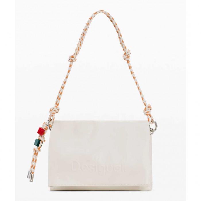 DESIGUAL Medium charms bag ECRU