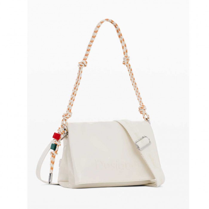 DESIGUAL Medium charms bag ECRU