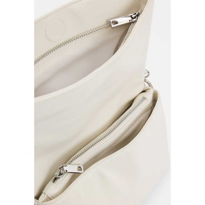 DESIGUAL Medium charms bag ECRU