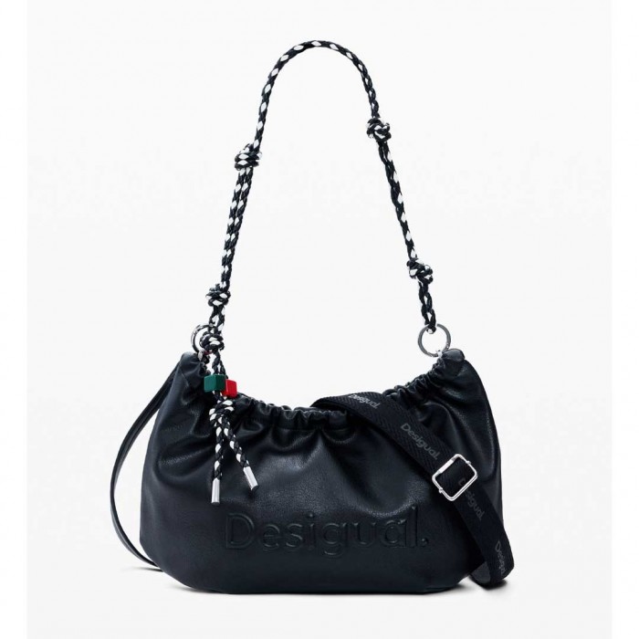 DESIGUAL Medium charms bag BLACK