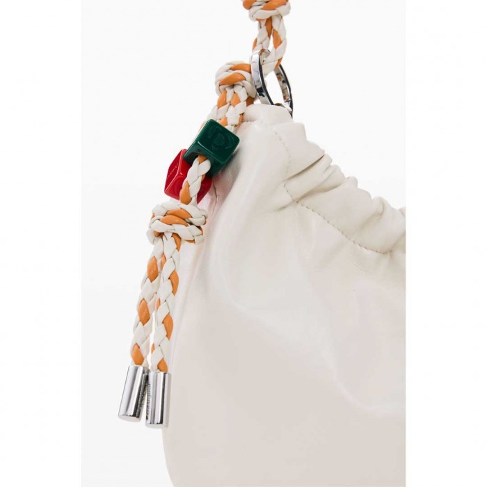 DESIGUAL Medium Oval Bag With Charms ECRU