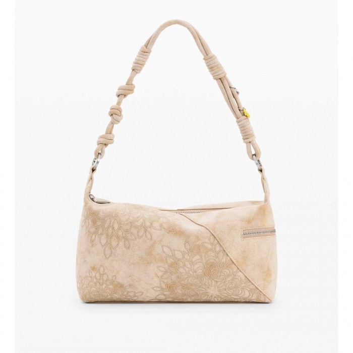 DESIGUAL Medium Embroidered Bag BEIGE