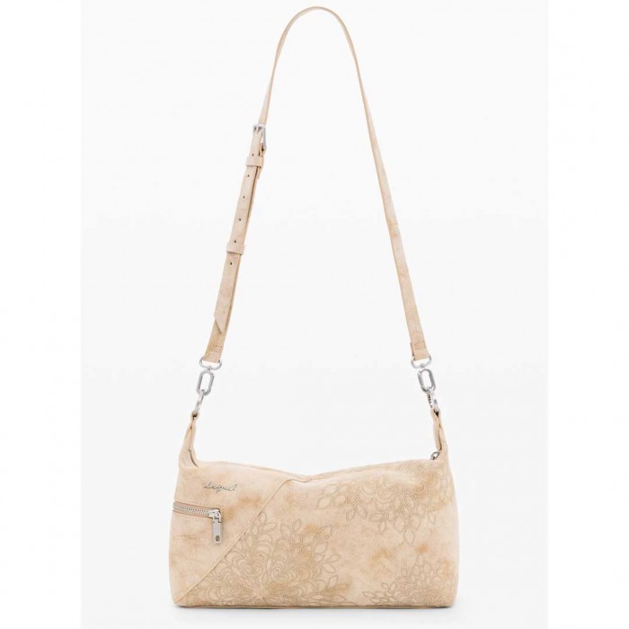 DESIGUAL Medium Embroidered Bag BEIGE