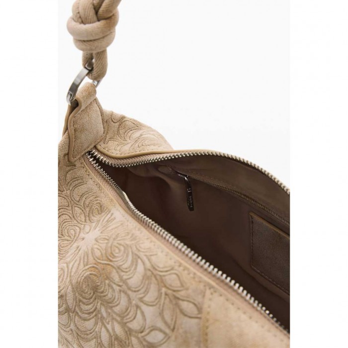 DESIGUAL Medium Embroidered Bag BEIGE