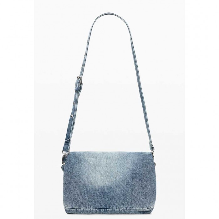 DESIGUAL Medium denim charms bag LIGHT BLUE