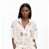 DESIGUAL Short-sleeve embroidered shirt WHITE DESIGUAL Short-sleeve embroidered shirt WHITE